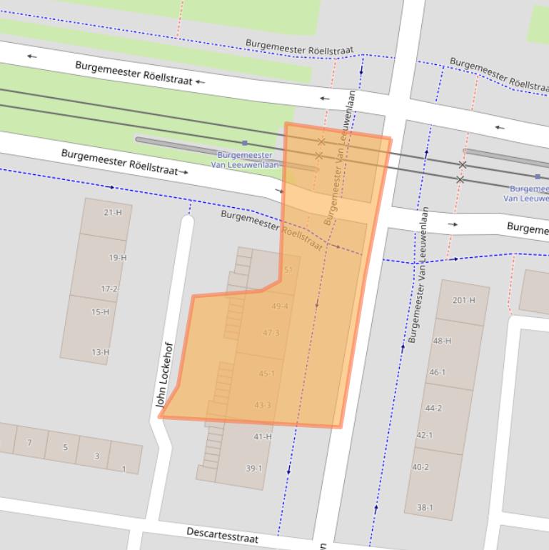Kaart van postcodegebied 1064KK.