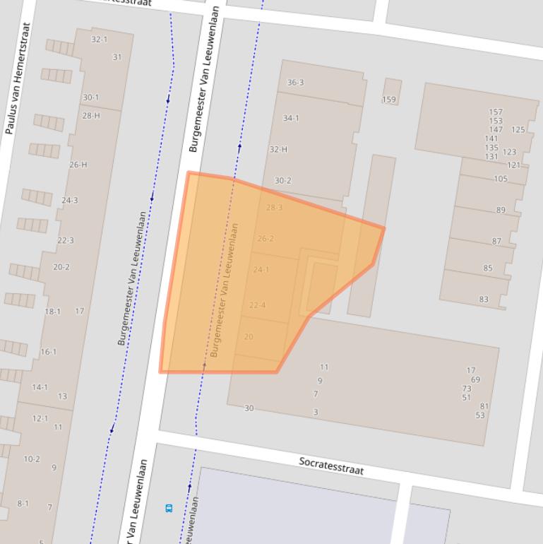 Kaart van postcodegebied 1064KS.