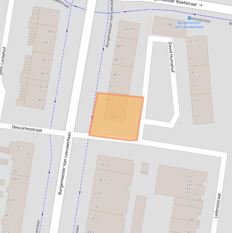 Kaart van postcodegebied 1064KV.