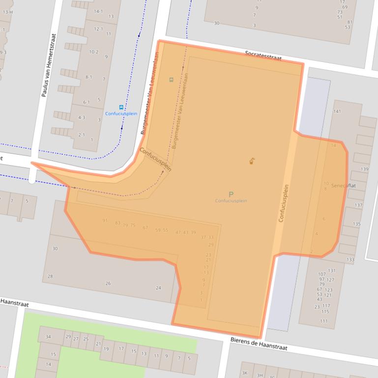 Kaart van postcodegebied 1064LG.