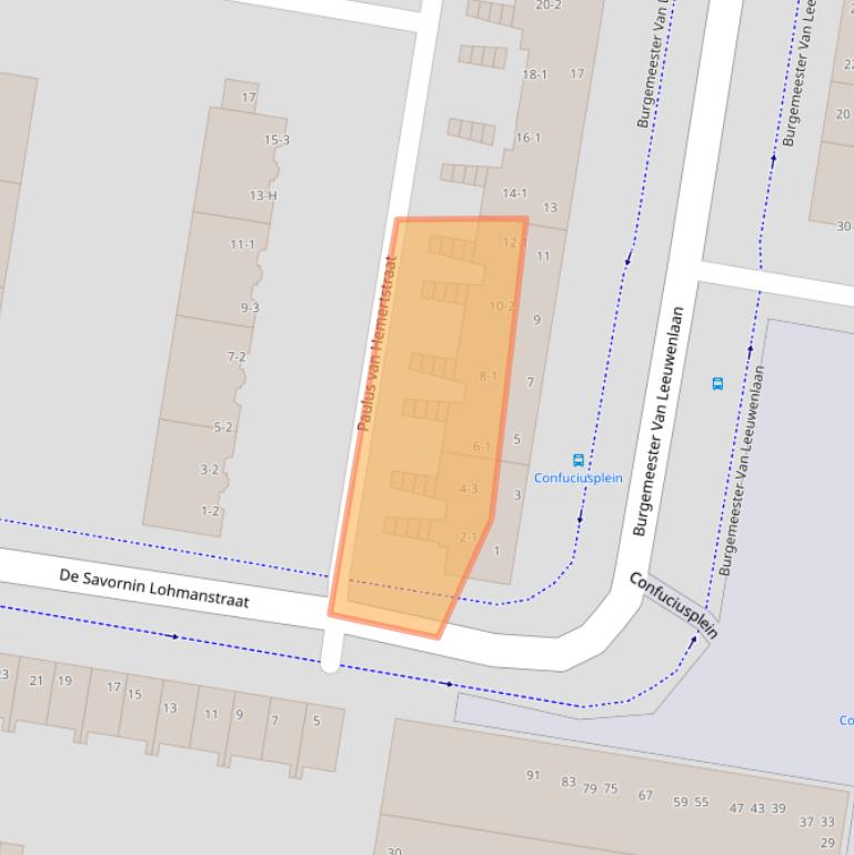 Kaart van postcodegebied 1064LK.