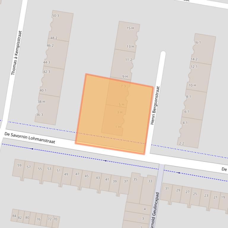 Kaart van postcodegebied 1064LN.