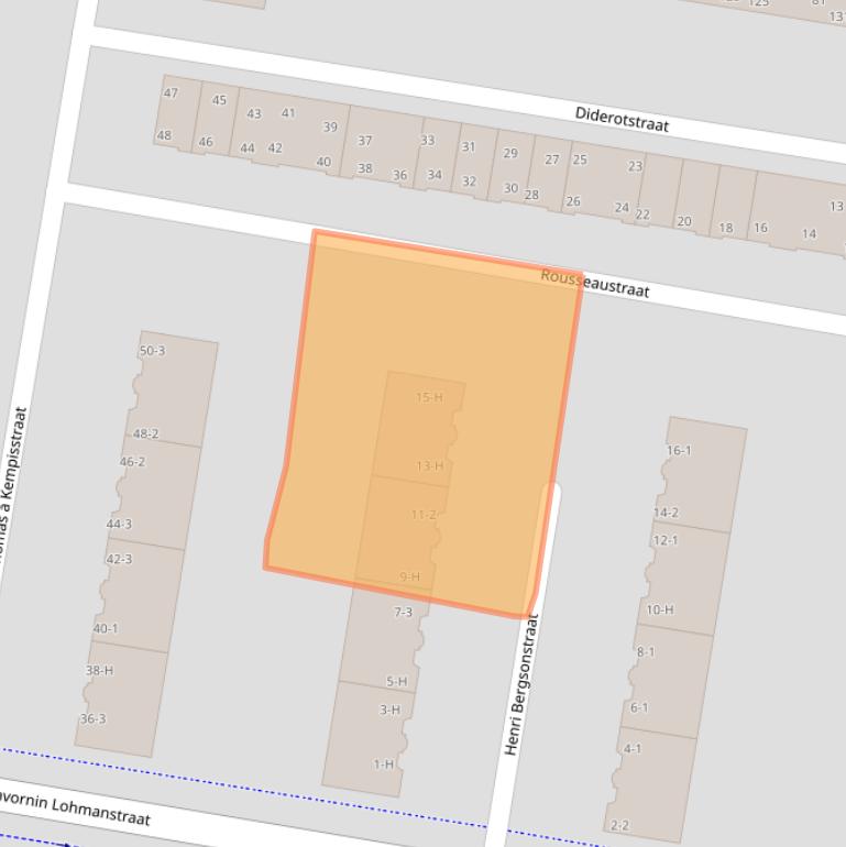 Kaart van postcodegebied 1064LP.