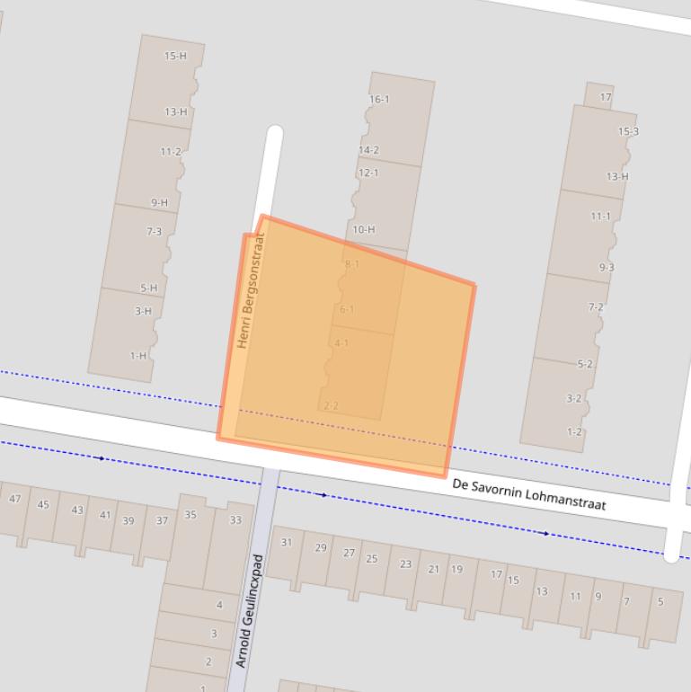 Kaart van postcodegebied 1064LR.