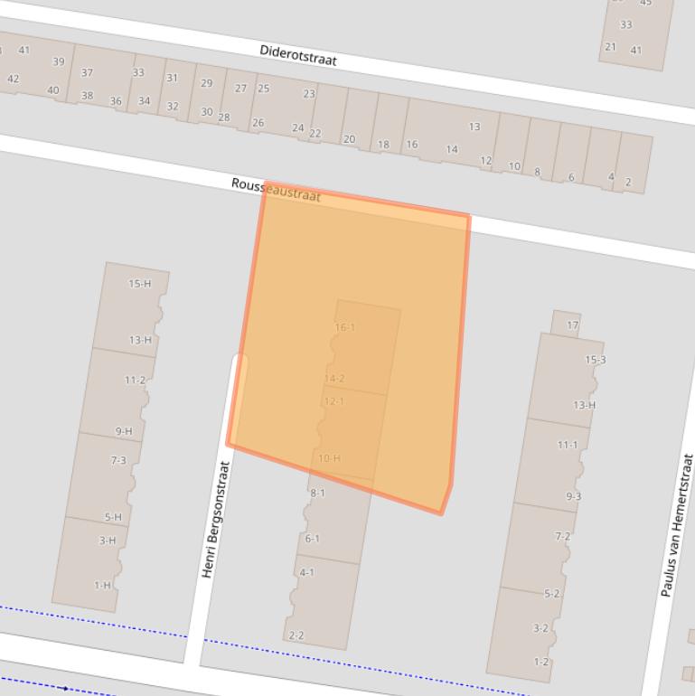 Kaart van postcodegebied 1064LS.
