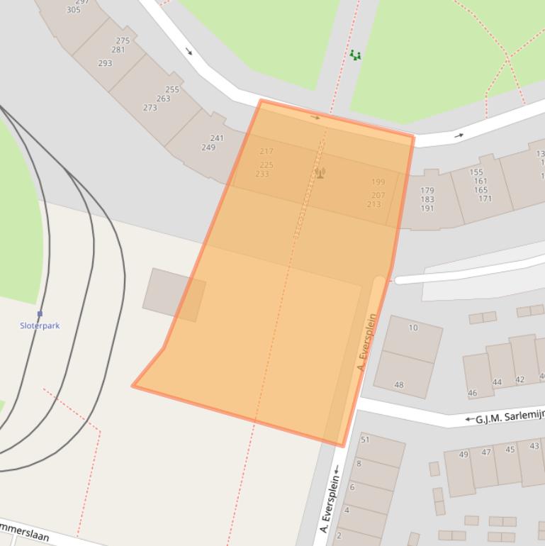 Kaart van postcodegebied 1064MD.