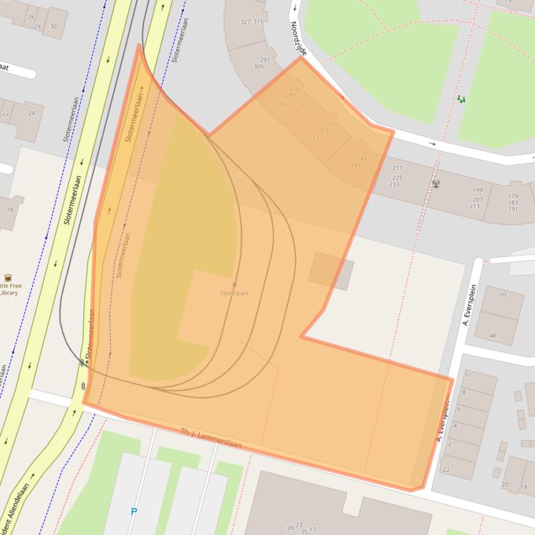 Kaart van postcodegebied 1064ME.