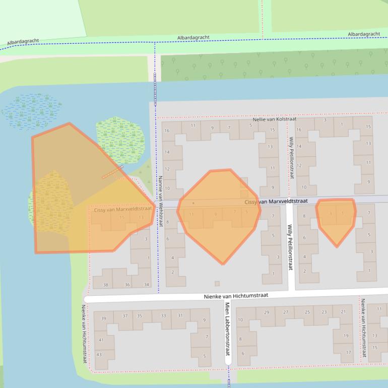 Kaart van postcodegebied 1064MK.