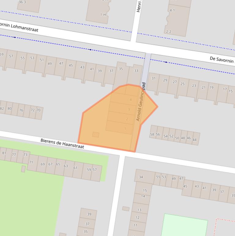 Kaart van postcodegebied 1064NB.