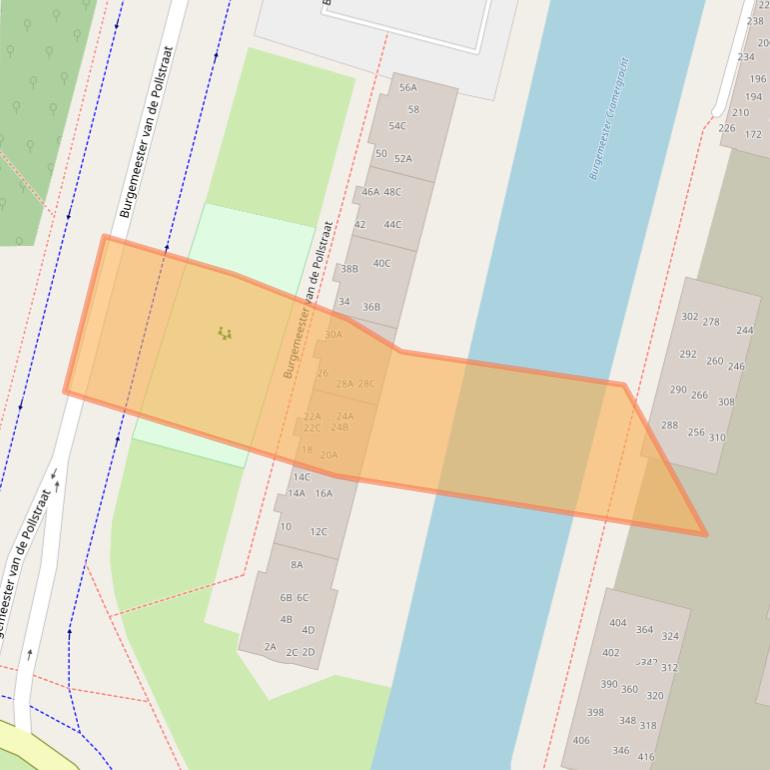 Kaart van postcodegebied 1064PB.