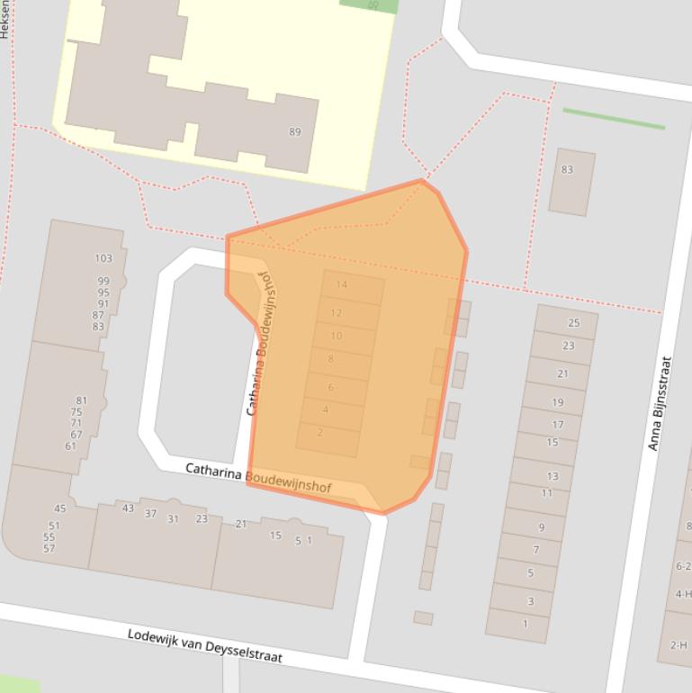 Kaart van postcodegebied 1064PH.