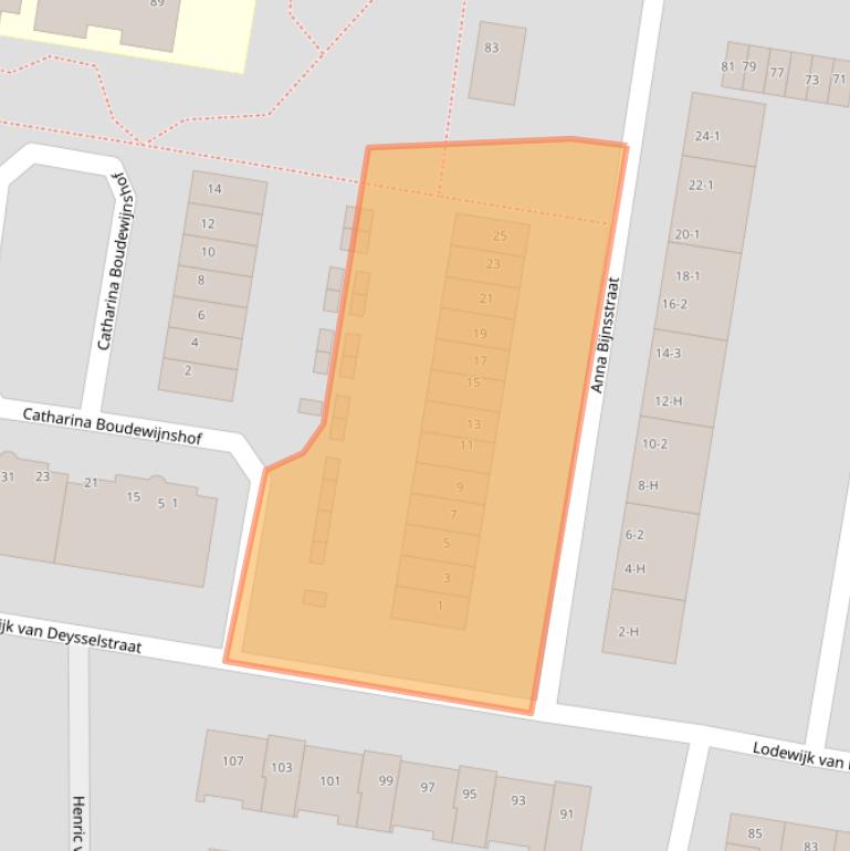 Kaart van postcodegebied 1064PJ.