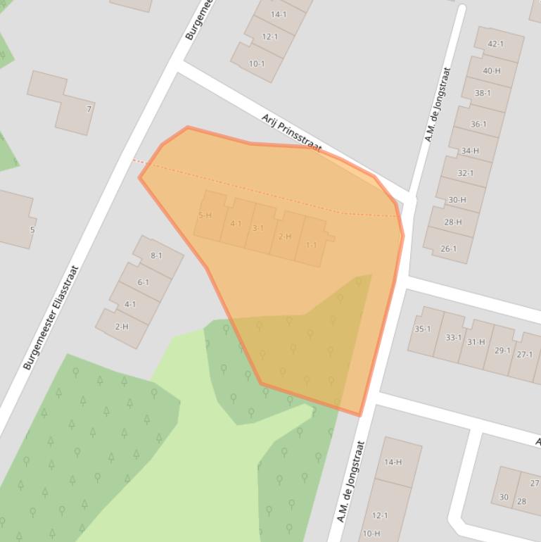 Kaart van postcodegebied 1064SB.