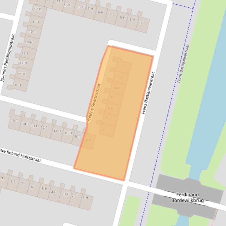 Kaart van postcodegebied 1064TK.