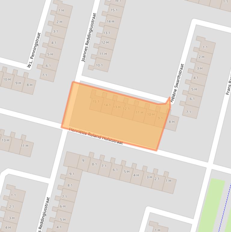 Kaart van postcodegebied 1064TL.