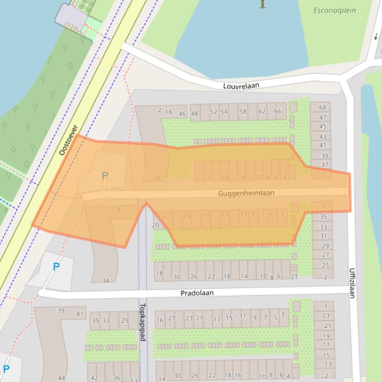 Kaart van postcodegebied 1064WC.