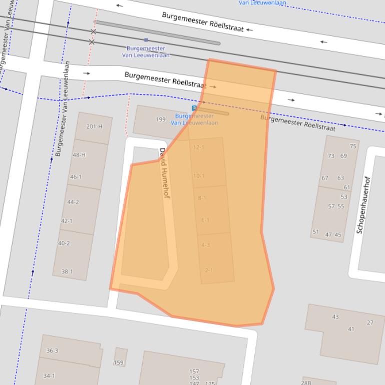 Kaart van postcodegebied 1064XB.