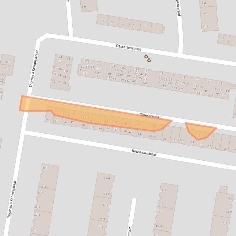 Kaart van postcodegebied 1064XH.