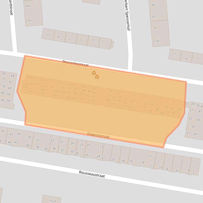 Kaart van postcodegebied 1064ZB.