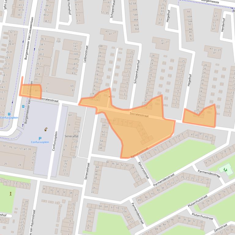 Kaart van postcodegebied 1064ZH.