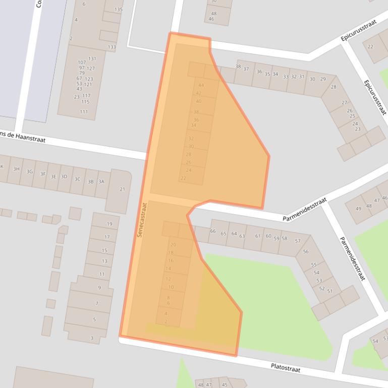 Kaart van postcodegebied 1064ZL.