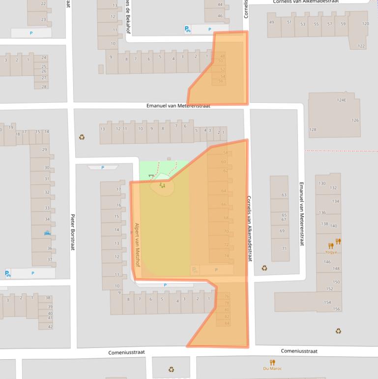 Kaart van postcodegebied 1065AD.