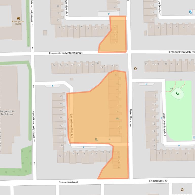 Kaart van postcodegebied 1065AG.