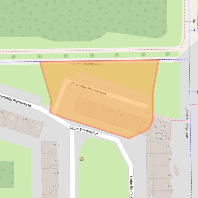 Kaart van postcodegebied 1065AW.