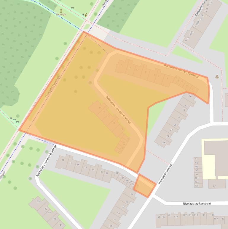 Kaart van postcodegebied 1065AZ.