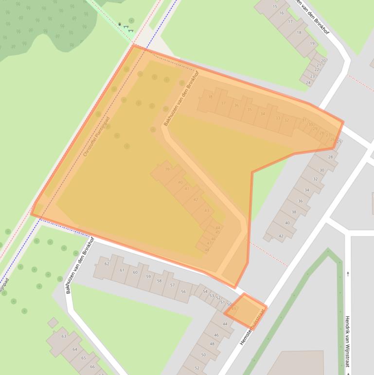 Kaart van postcodegebied 1065BA.