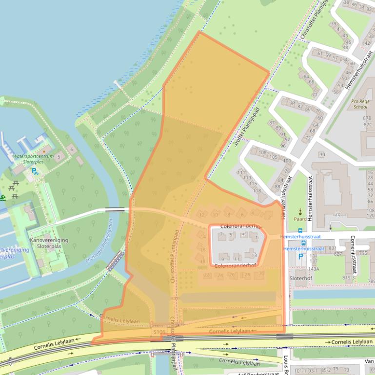 Kaart van postcodegebied 1065BG.