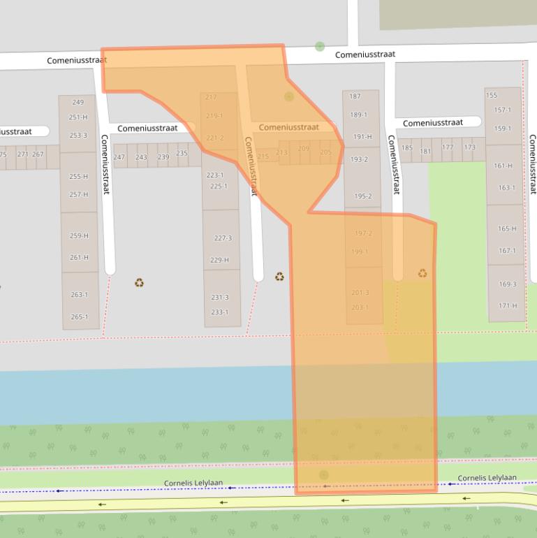 Kaart van postcodegebied 1065BM.