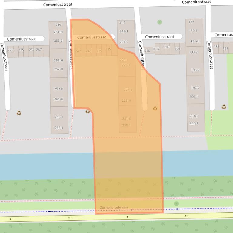 Kaart van postcodegebied 1065BN.