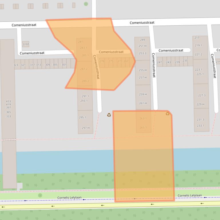 Kaart van postcodegebied 1065BR.