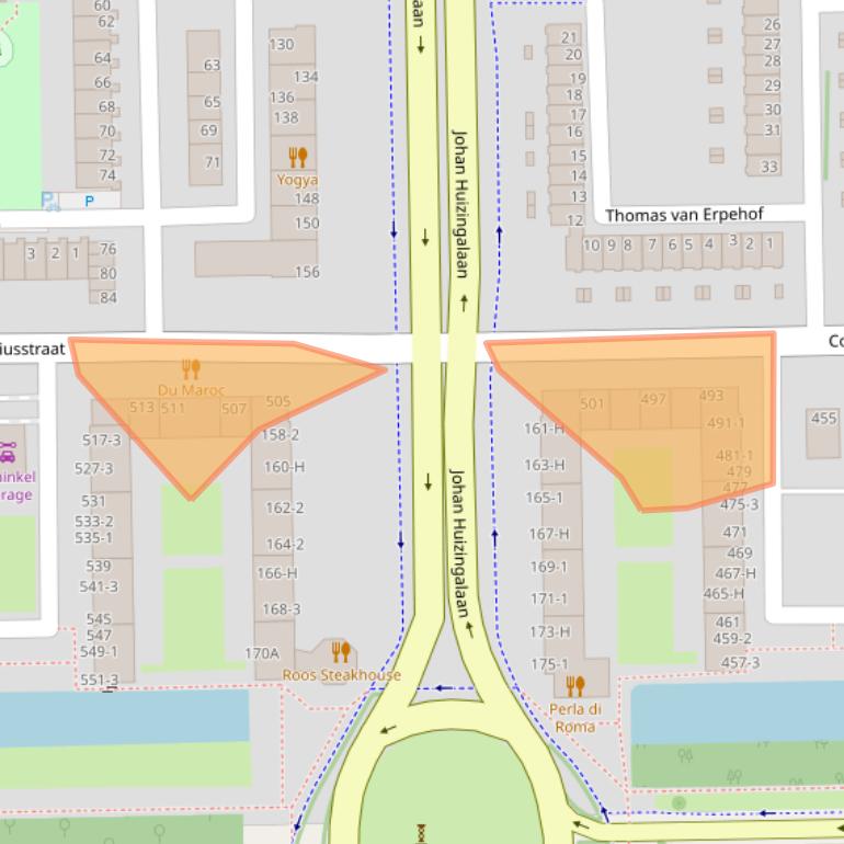 Kaart van postcodegebied 1065BX.