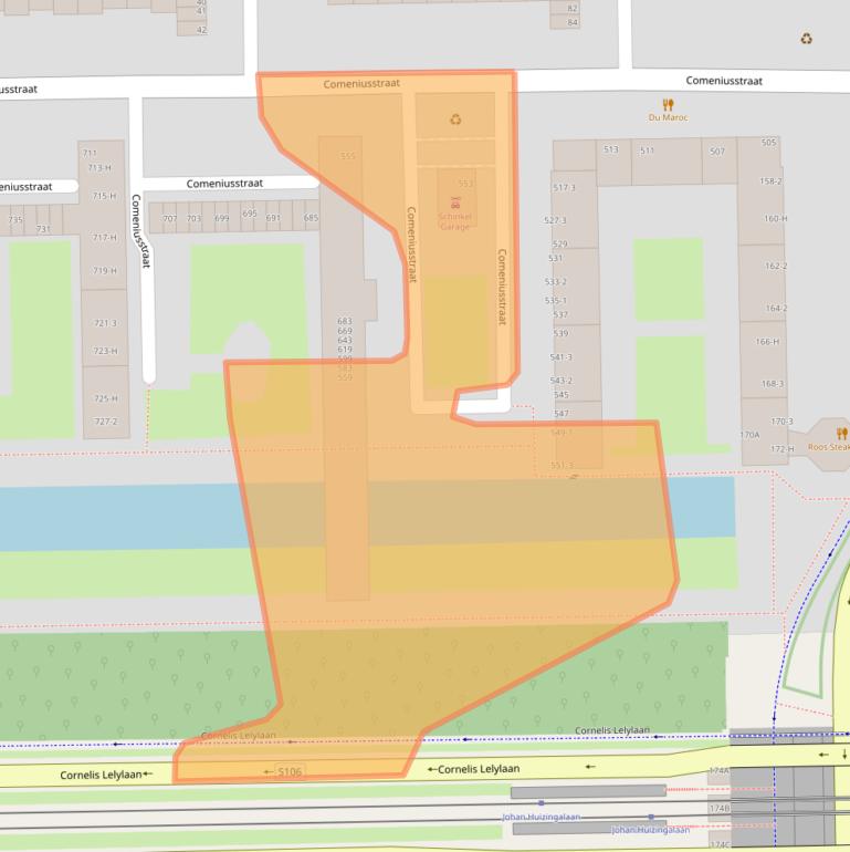 Kaart van postcodegebied 1065CA.