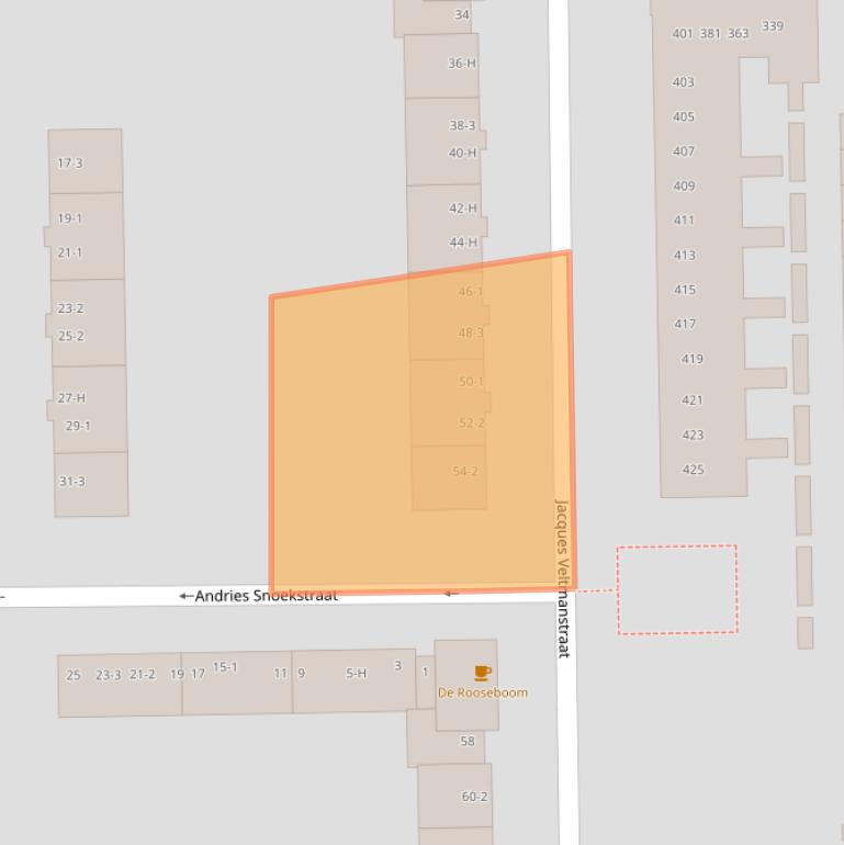 Kaart van postcodegebied 1065EL.