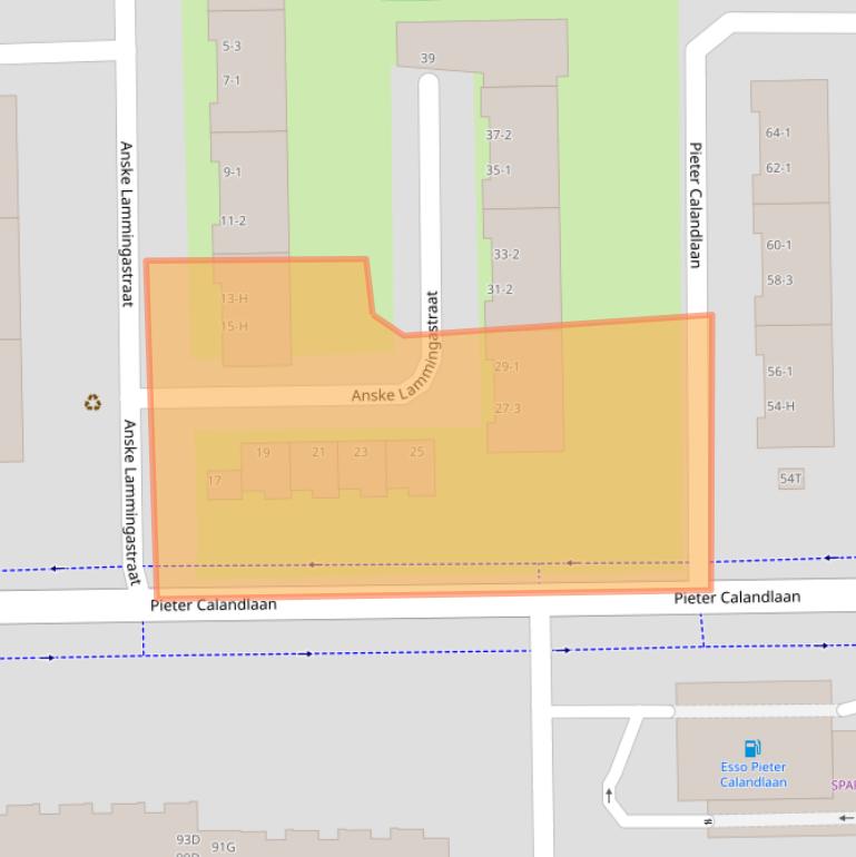 Kaart van postcodegebied 1065GD.