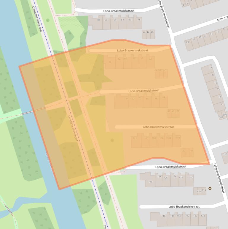 Kaart van postcodegebied 1065HP.