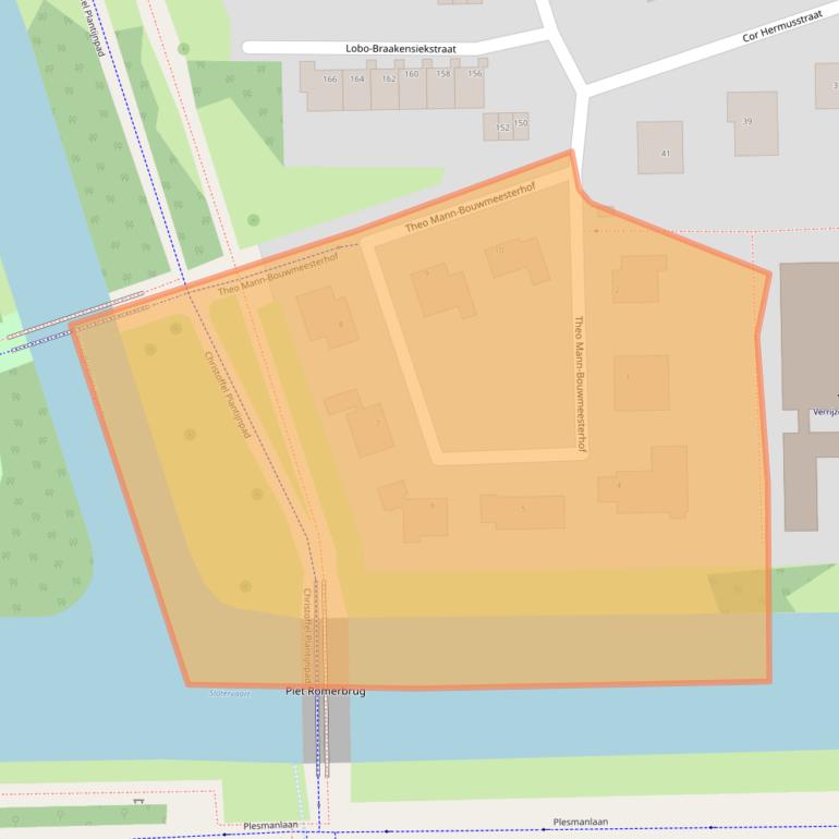 Kaart van postcodegebied 1065HS.