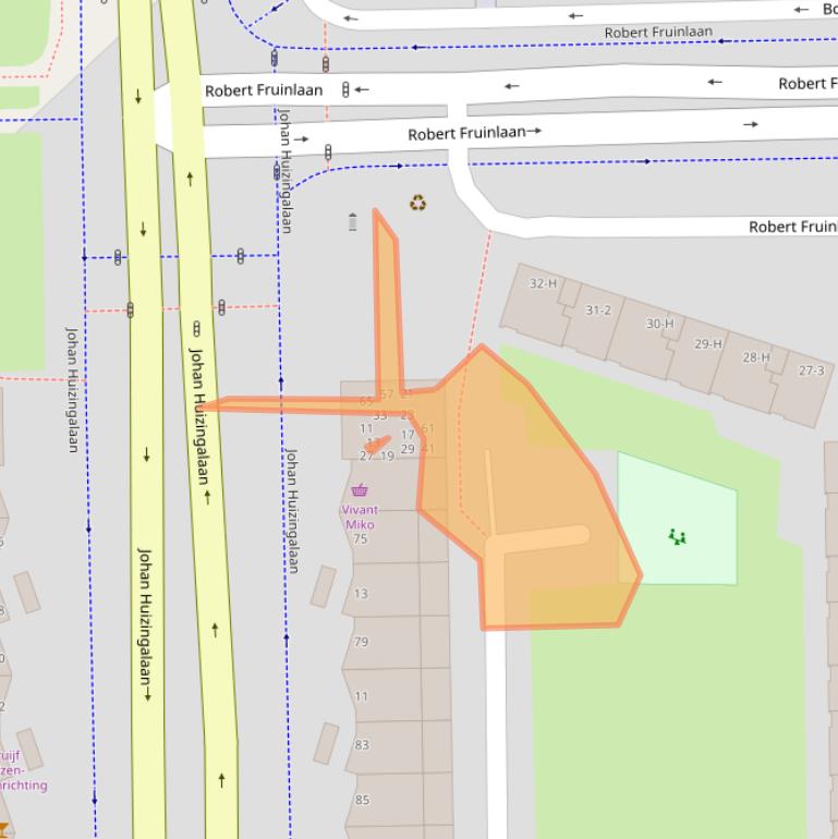 Kaart van postcodegebied 1065HV.