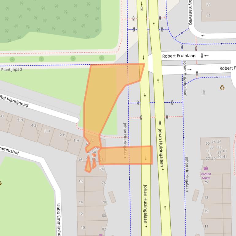 Kaart van postcodegebied 1065JB.