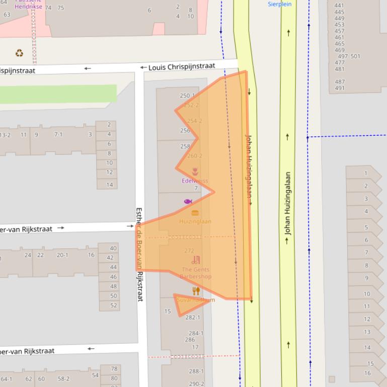 Kaart van postcodegebied 1065JM.