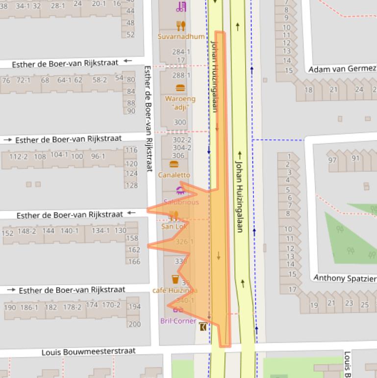 Kaart van postcodegebied 1065JP.