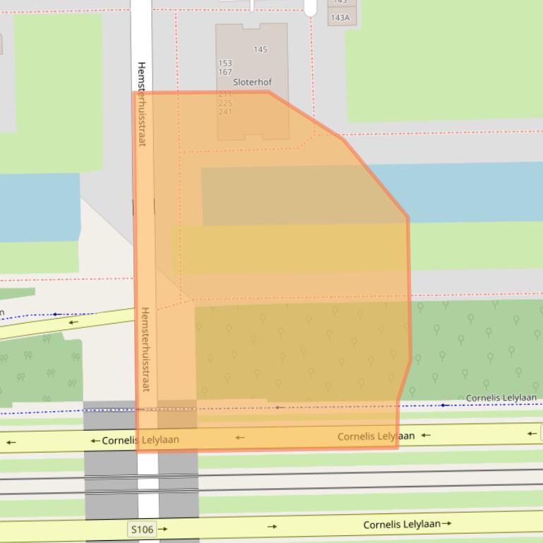 Kaart van postcodegebied 1065KA.