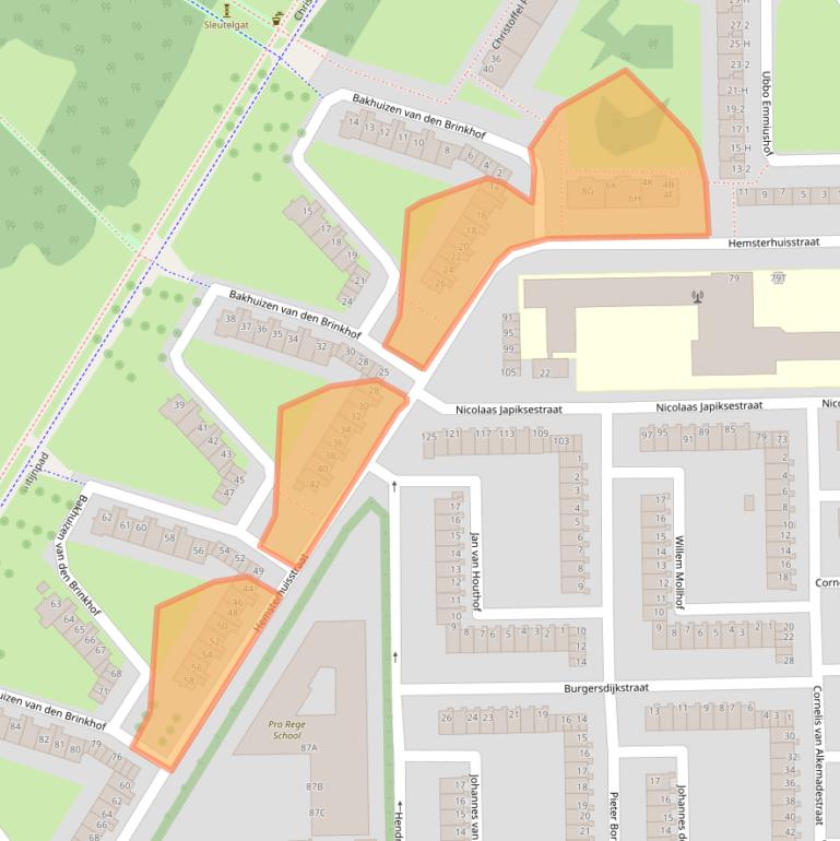 Kaart van postcodegebied 1065KB.