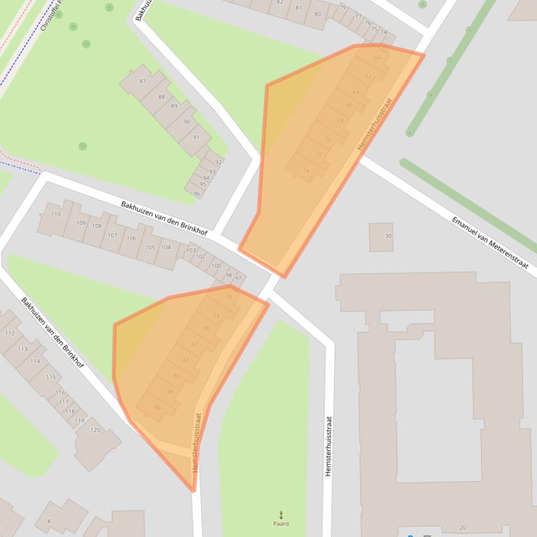 Kaart van postcodegebied 1065KC.