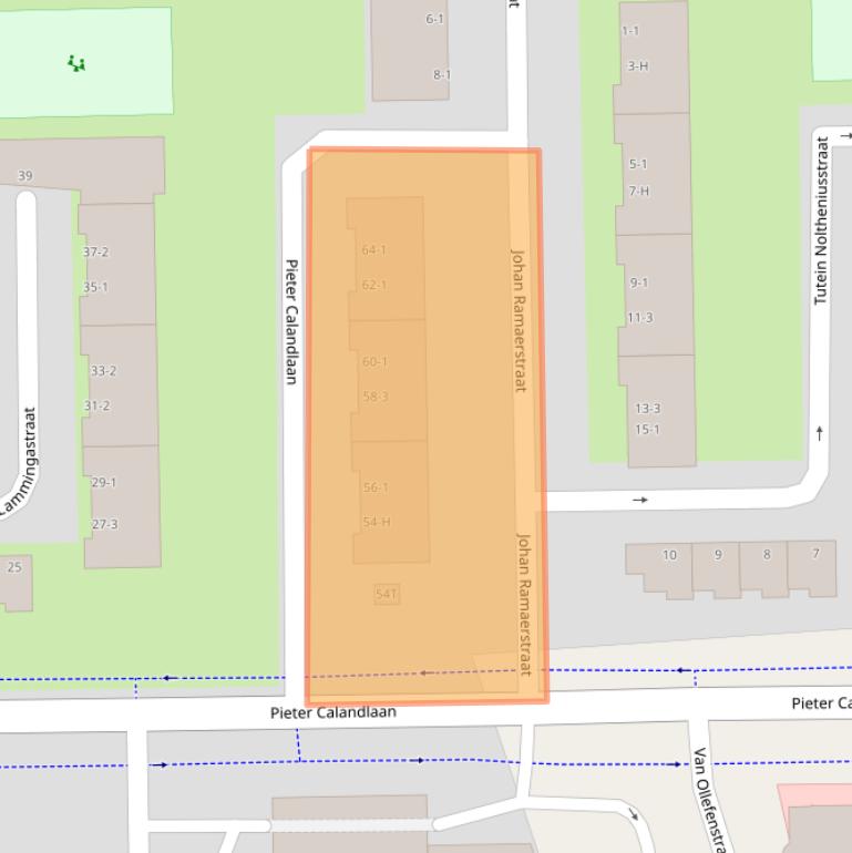 Kaart van postcodegebied 1065KR.