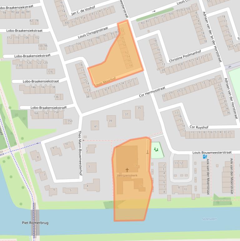 Kaart van postcodegebied 1065KX.