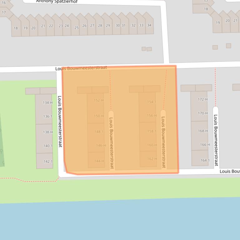 Kaart van postcodegebied 1065LC.